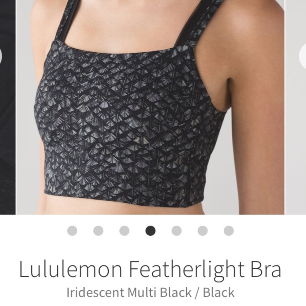 Lululemon featherlight bra in iridescent multi black - size 6 BNWT